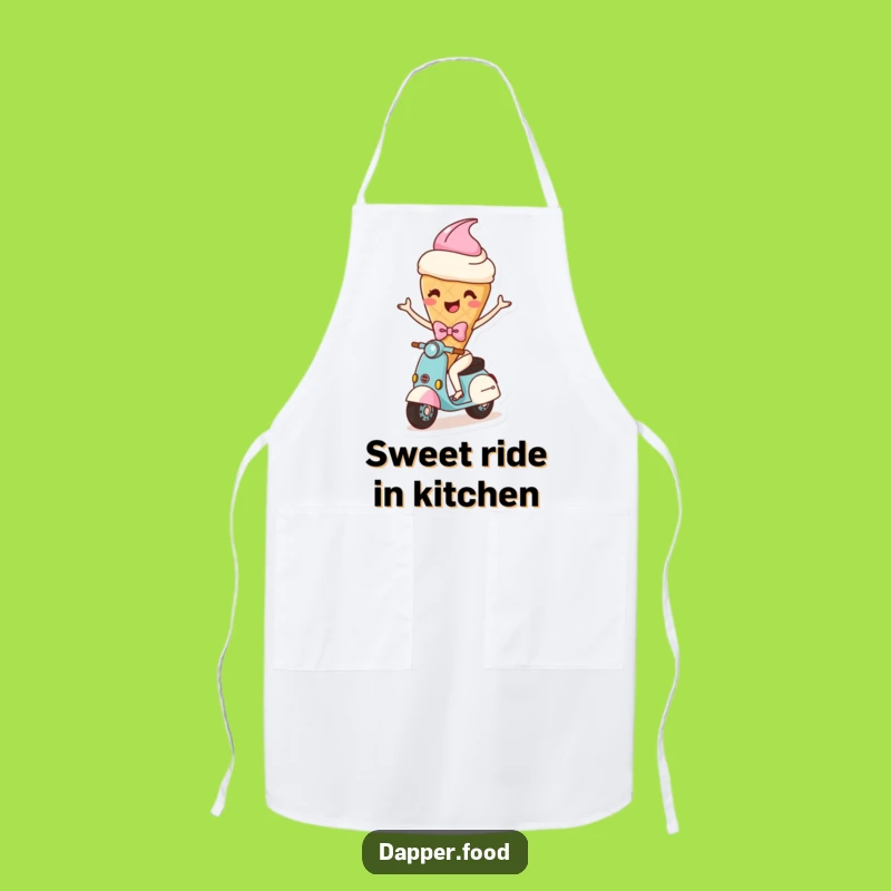 Funny Ice Cream Scooter Apron - Hilarious Kitchen Accessory for Sweet Cooks Gift!