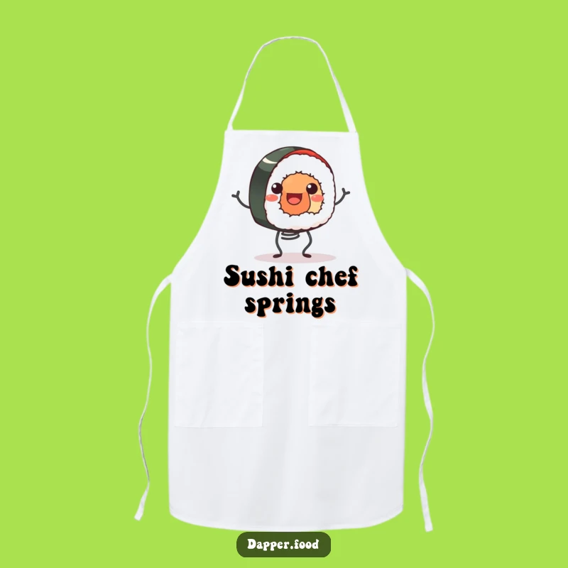 Funny Sushi Roll Apron: Cook with Bouncy Cheer!