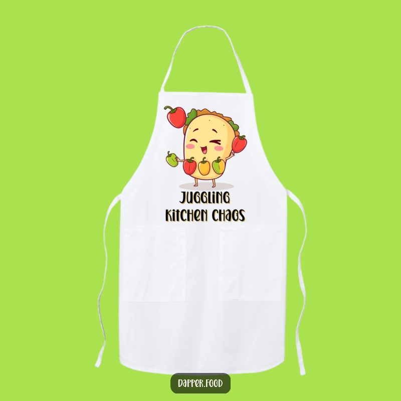 Funny Taco Juggling Apron: Cook Up Laughs with Fiesta Fun!