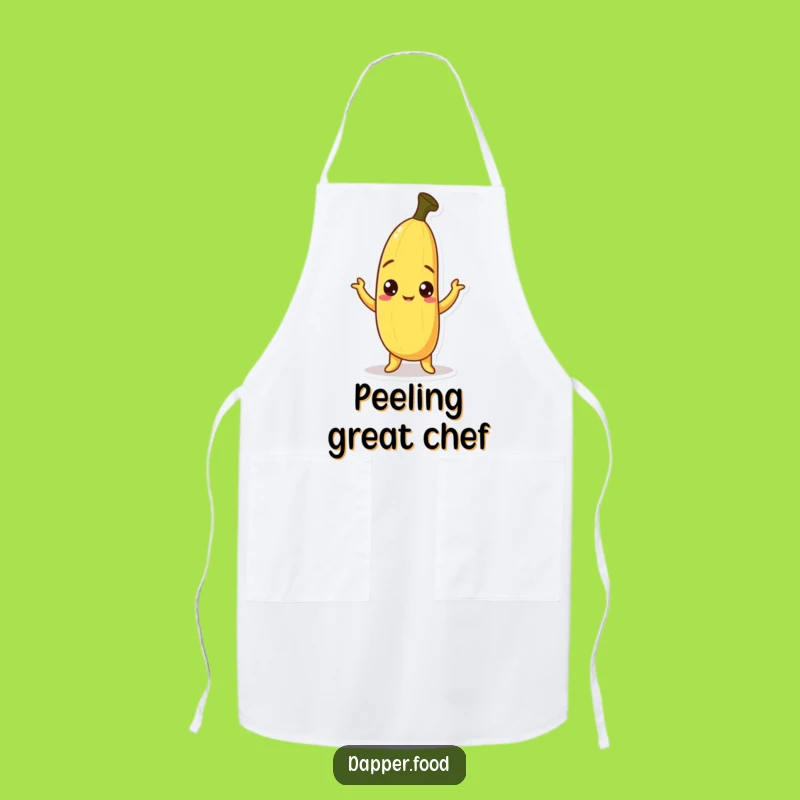 Funny Curious Banana Apron - Kitchen Fruit Pose Bib for Hilarious Cooks