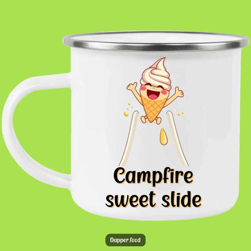 Funny Ice Cream Cone Syrup Slide Camping Mug - Dessert Adventure Funny Gift