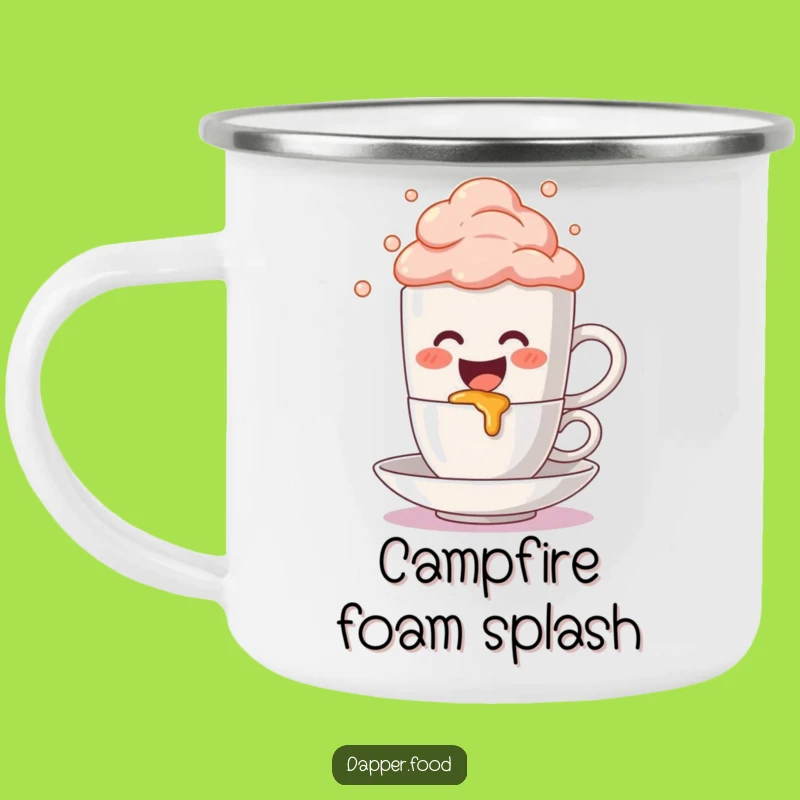 Funny Coffee Mug Spill Camping Mug: Durable Cute Character, Great Funny Gift for Outdoors