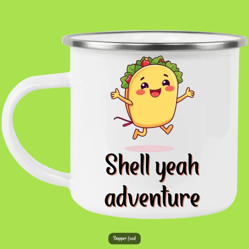 Funny Taco Jumping Rope Camping Mug: Adventure Fuel for Laughs