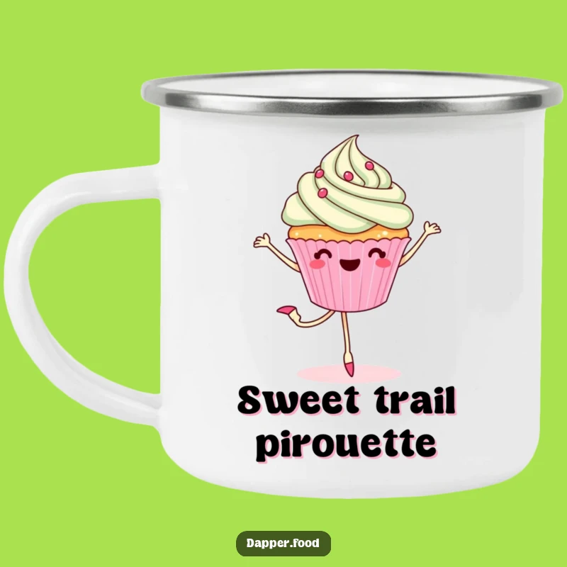 Funny Cupcake Ballet Camping Mug - Dessert Dancer Cup, Great Funny Gift