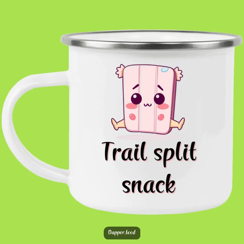 Funny Candy Bar Split Camping Mug: Durable Surprise Character, Great Funny Gift for Outdoors
