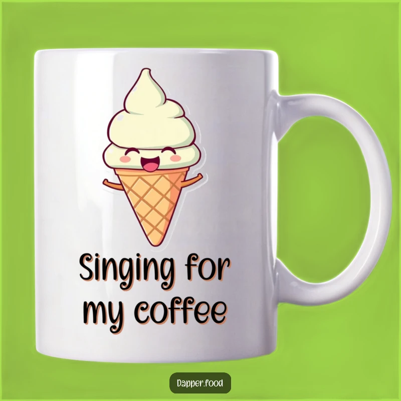 Funny Ice Cream Mug: Sing Along with this Joyous Singing Cone