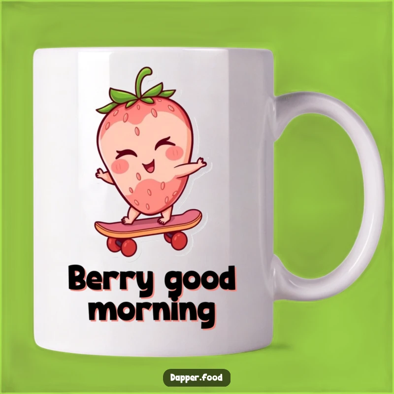 Funny Strawberry Skater Mug: Cool and Hilarious Gift for Fruit Lovers