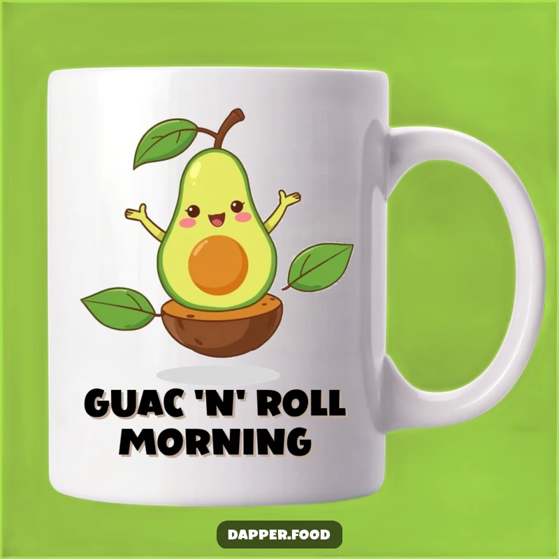 Funny Avocado Pirouette Mug: Hilarious Healthy Food Humor for a Quirky Funny Gift