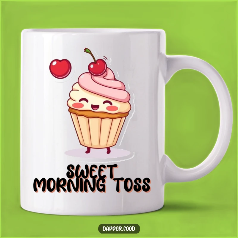 Funny Cupcake Cherry Toss Mug: Adorable & Hilarious Gift for Sweet Treat Lovers