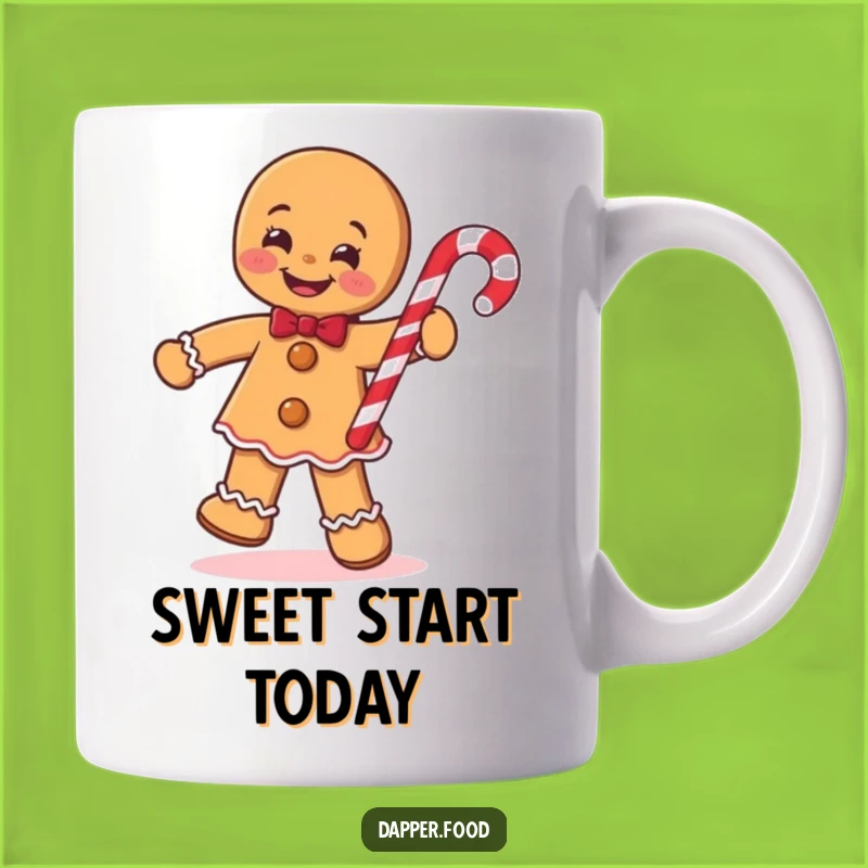 Funny Gingerbread Man Jig Mug: Candy Cane Dance, Festive Gift for Bakers