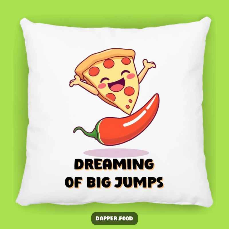 Comfy Funny Pizza Leap Pillow, Cozy Humorous Home Decor Gift