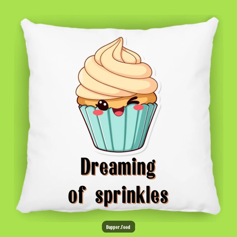 Funny Cheeky Cupcake Winking Pillow - Sweet Dreams with a Side of Sass