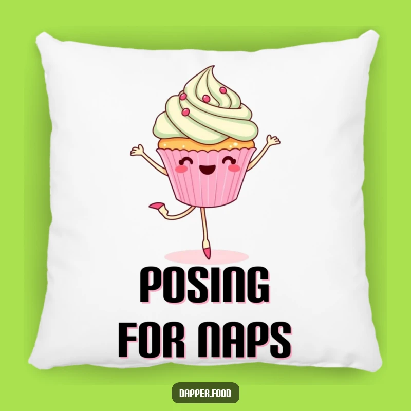 Funny Cupcake Pirouette Pillow - Soft Dessert Dancer Cushion, Gift