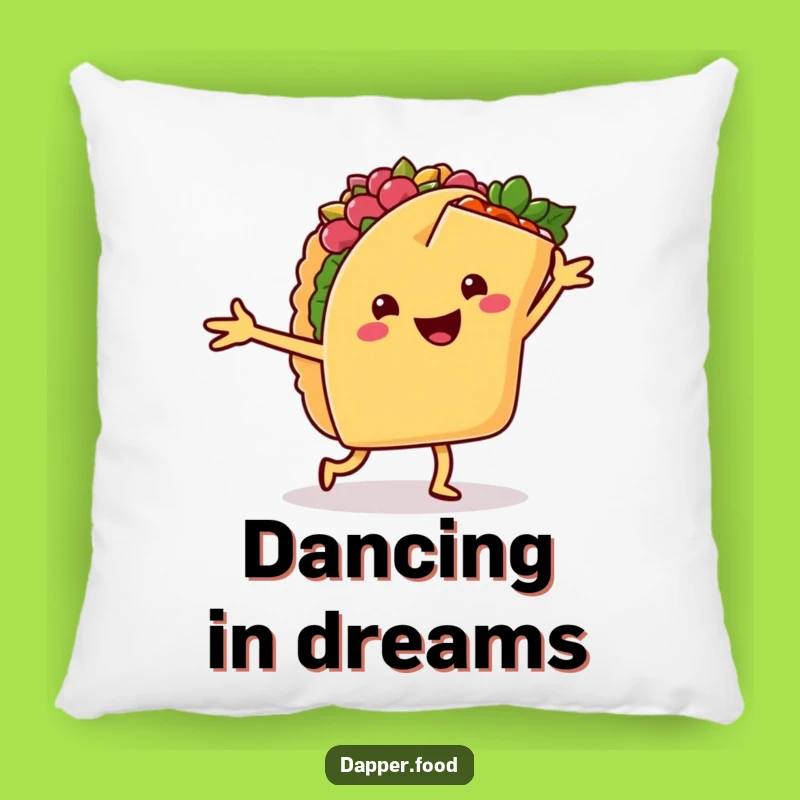 Funny Dancing Tacos Pillow: Cozy Up with Festive Comfort