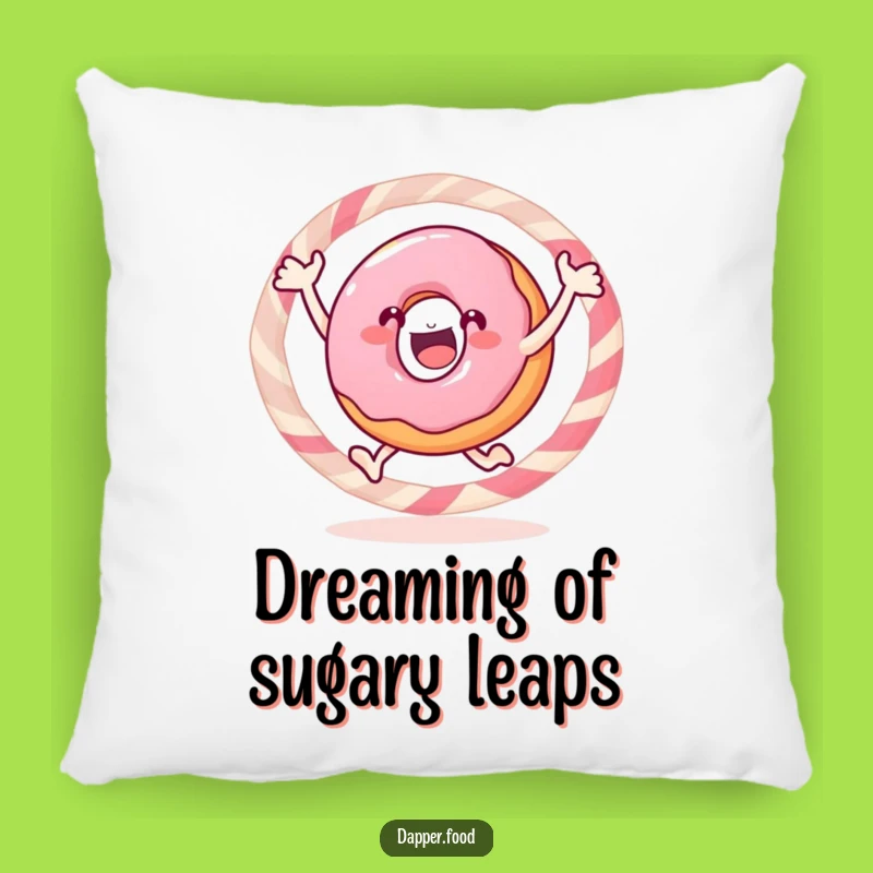 Funny Donut Candy Hoop Pillow - Sweet Dreams Accent Decor