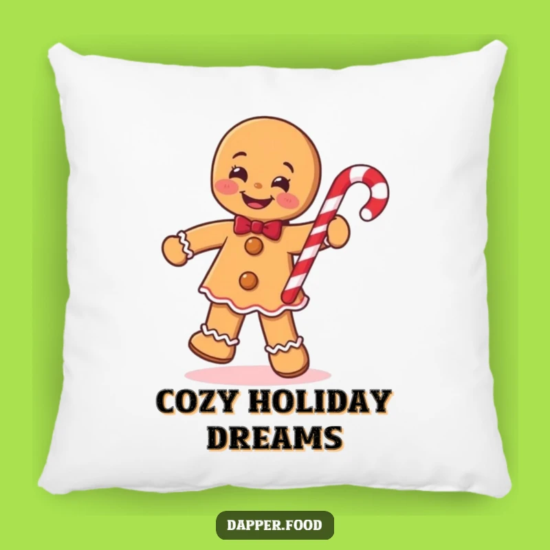 Funny Gingerbread Man Jig Pillow: Cozy Holiday Comfort, Festive Accent Gift