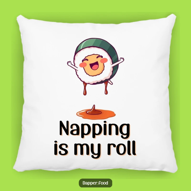Funny Sushi Cartwheel Pillow: Soft Comfort with a Laugh