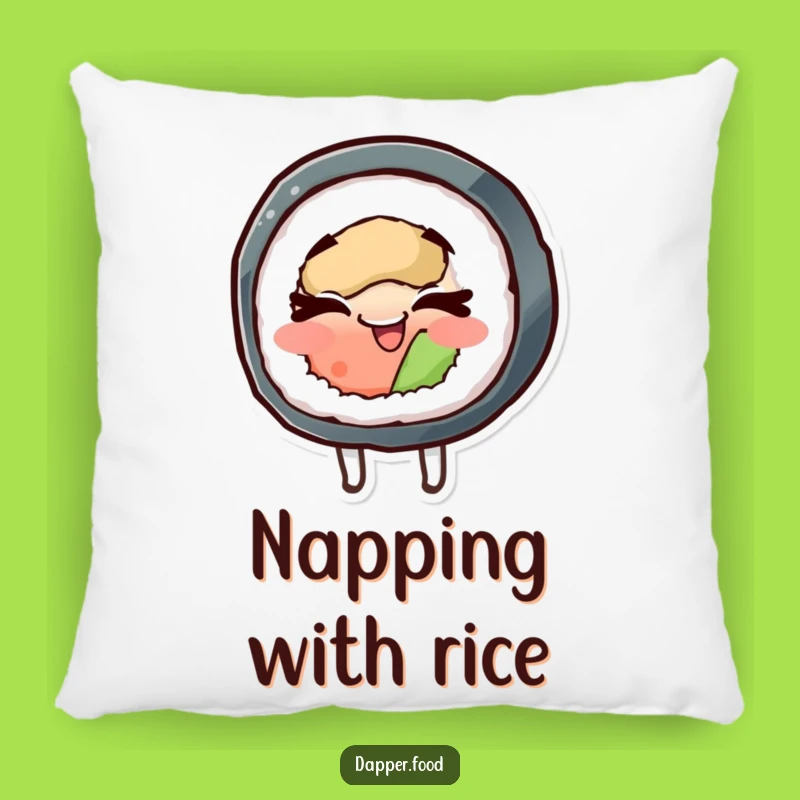Funny Sushi Spin Pillow: Comfy & Cheerful Japanese Food Decor Gift