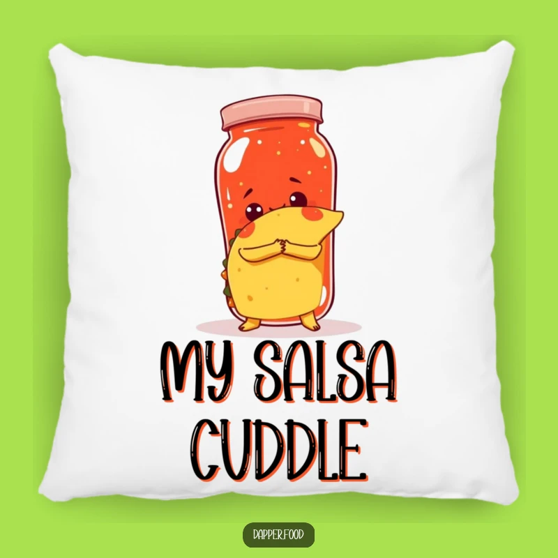Cozy Funny Taco Salsa Hug Pillow, Comfortable and Humorous Decor Gift