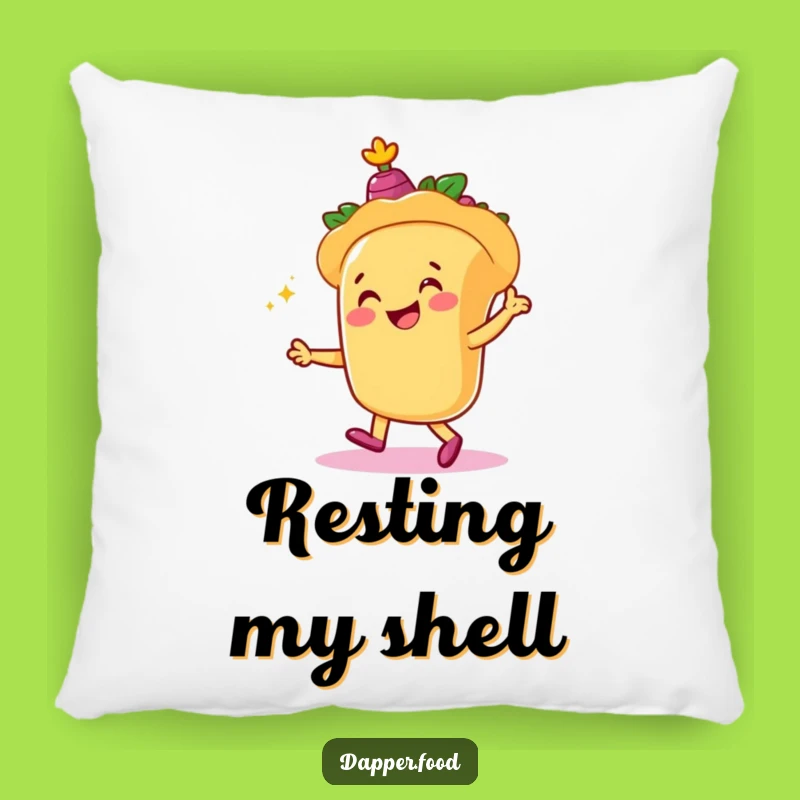 Funny Taco Dancer Pillow: Comfy & Humorous Mexican Fiesta Accent Decor Gift