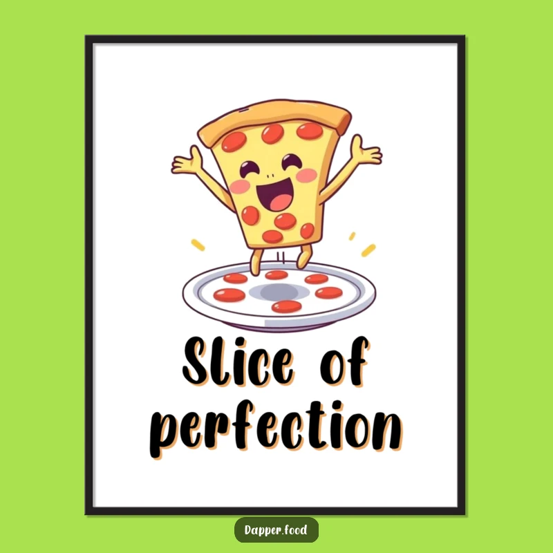 Funny Pizza Leap Digital Art: Instant Drama for Your Walls