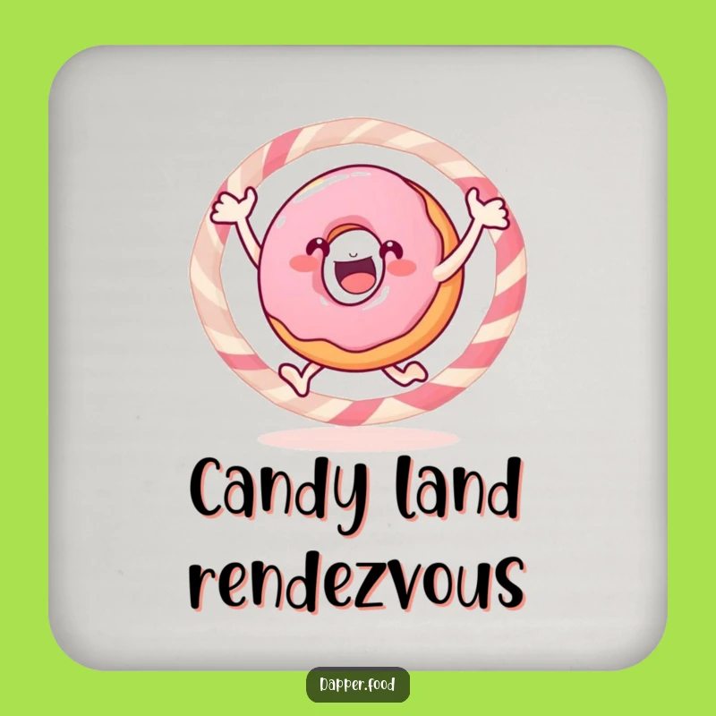 Funny Donut Hoop Coaster - Protect Surfaces with Sweet Humor