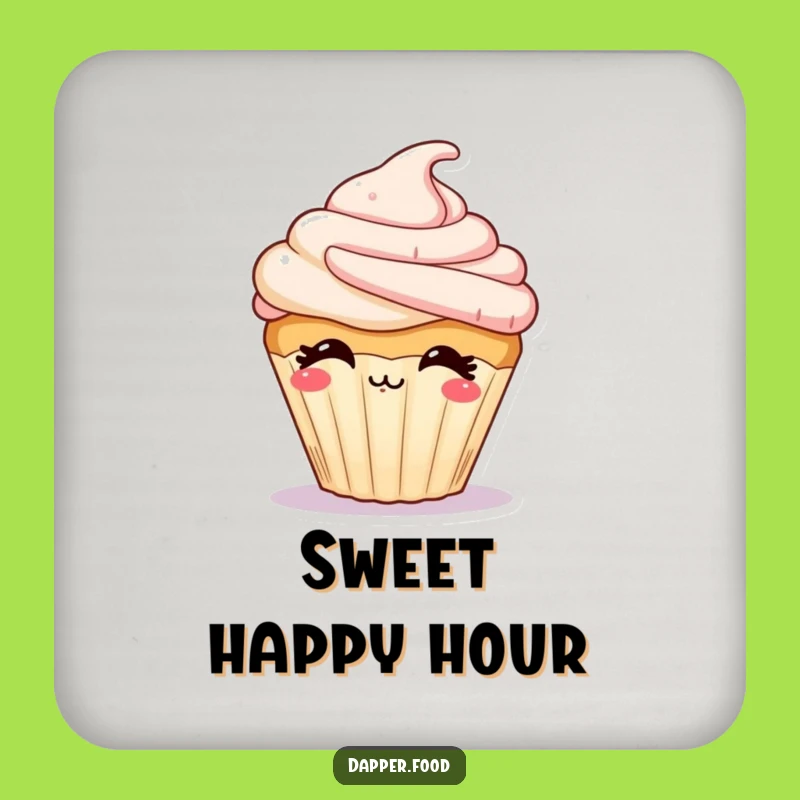 Funny Cupcake Kiss Coaster: Protect Surfaces with Sweet Pastry Style