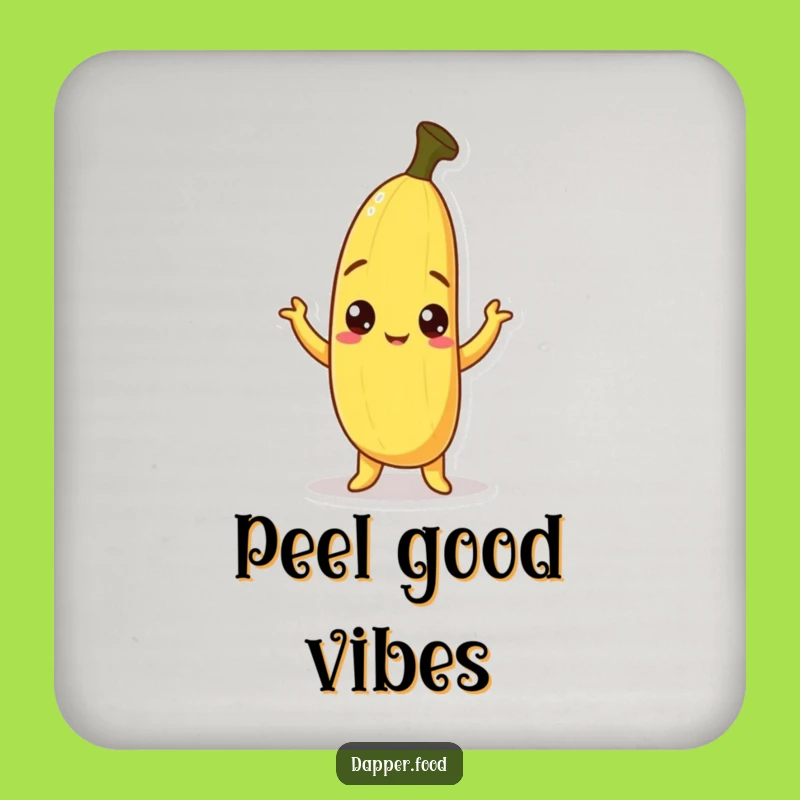 Funny Curious Banana Coaster - Protective Fruit Pose Drink Holder for Humor