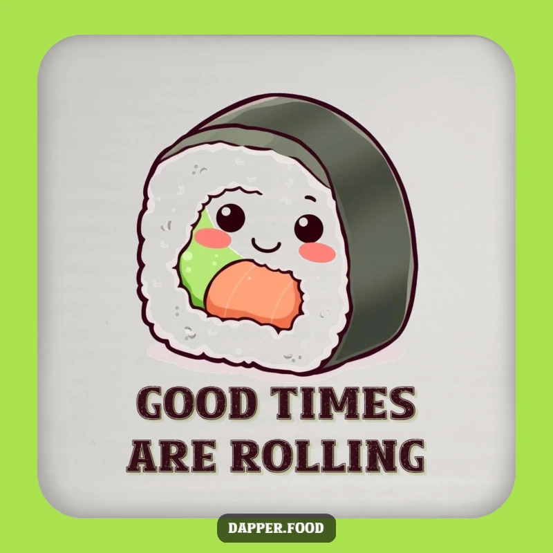 Funny Sushi Roll Drink Coaster: Protect Surfaces with Rolling Charm
