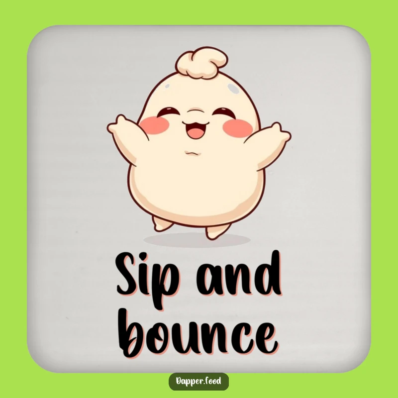 Funny Dumpling Drink Coaster: Protect Surfaces with Bouncy Charm