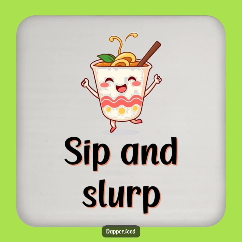 Funny Ramen Dance Coasters: Protect Surfaces with Joyful Noodle Art