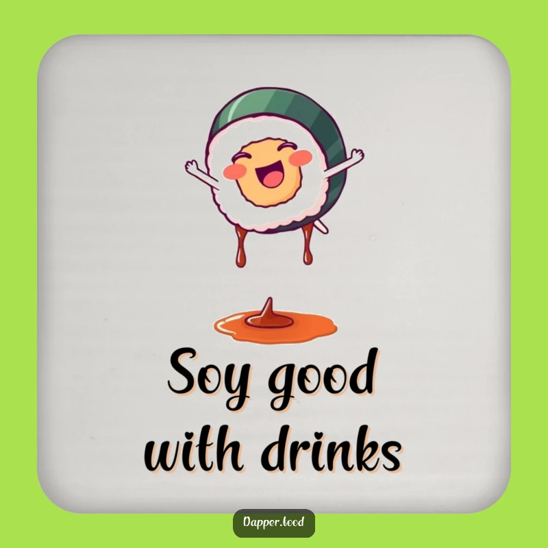 Funny Sushi Cartwheel Coasters: Protect Surfaces with Smiles