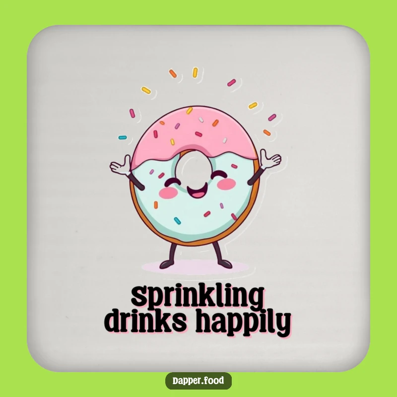 Funny Donut Juggling Coasters: Protect Surfaces with Sweetness