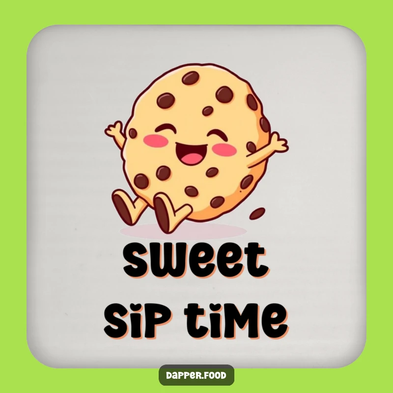 Funny Rolling Cookie Drink Coaster: Protect Surfaces with This Giggling Character's Charm