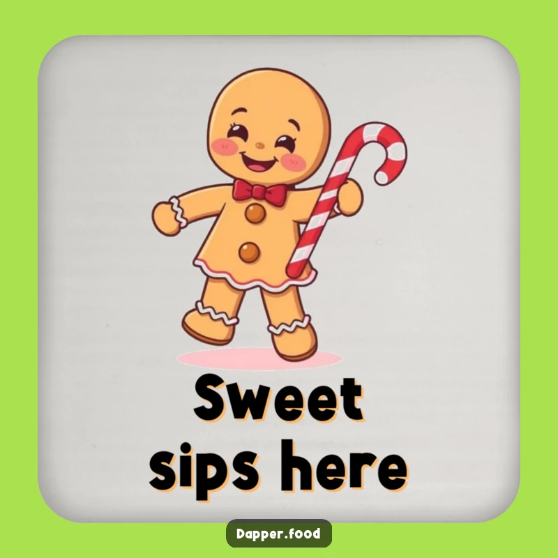 Funny Gingerbread Man Jig Coasters: Festive Drink Protection, Humorous Holiday Gift