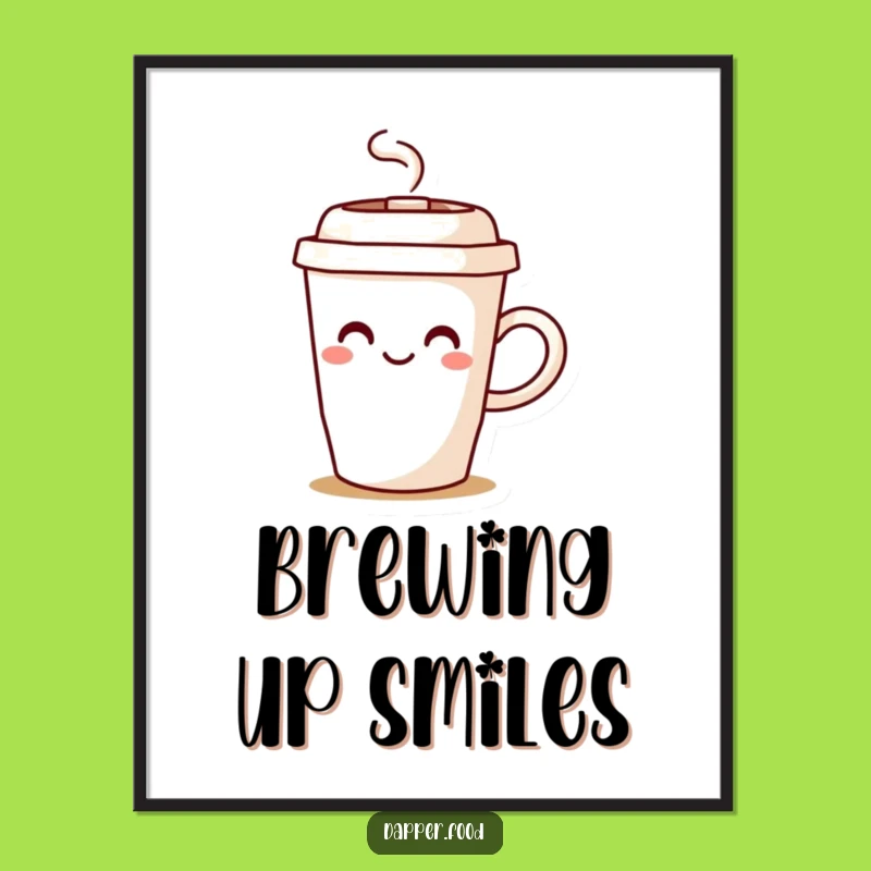 Funny Coffee Cup Steam Poster - Add Warmth To Your Walls