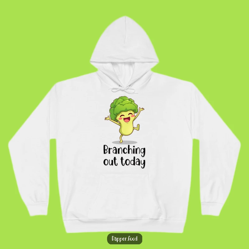 Funny Broccoli Cartwheel Hoodie Cozy and Hilarious Veggie Apparel