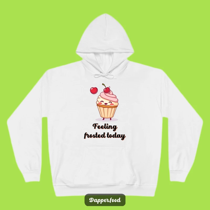 Funny Cupcake Cherry Toss Hoodie: Cozy & Cute Apparel for Sweet Moments