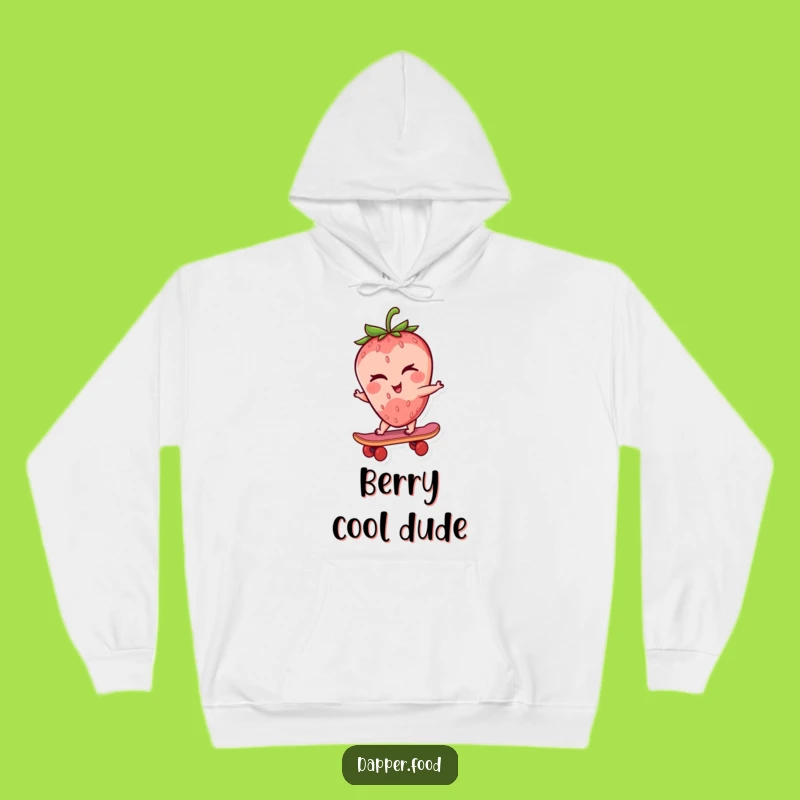 Funny Strawberry Skater Hoodie: Cozy Comfort with a Fruity Edge