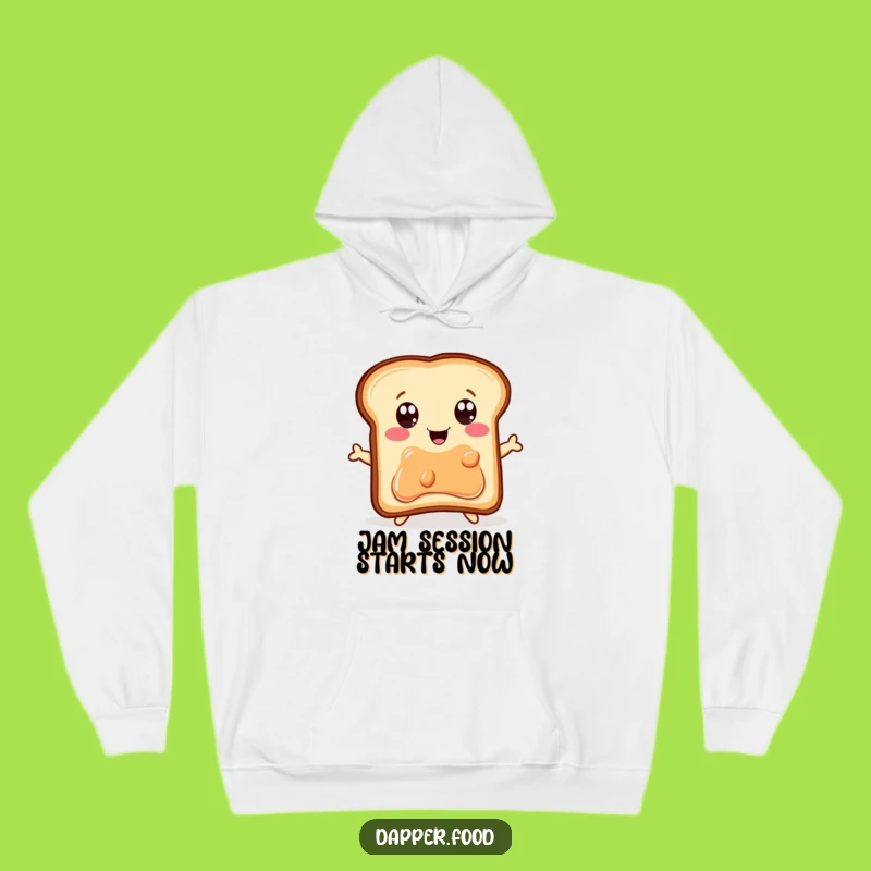 Funny Toast Jumping for Jelly Jar Hoodie - Cozy & Comical Breakfast Lover Funny Gift