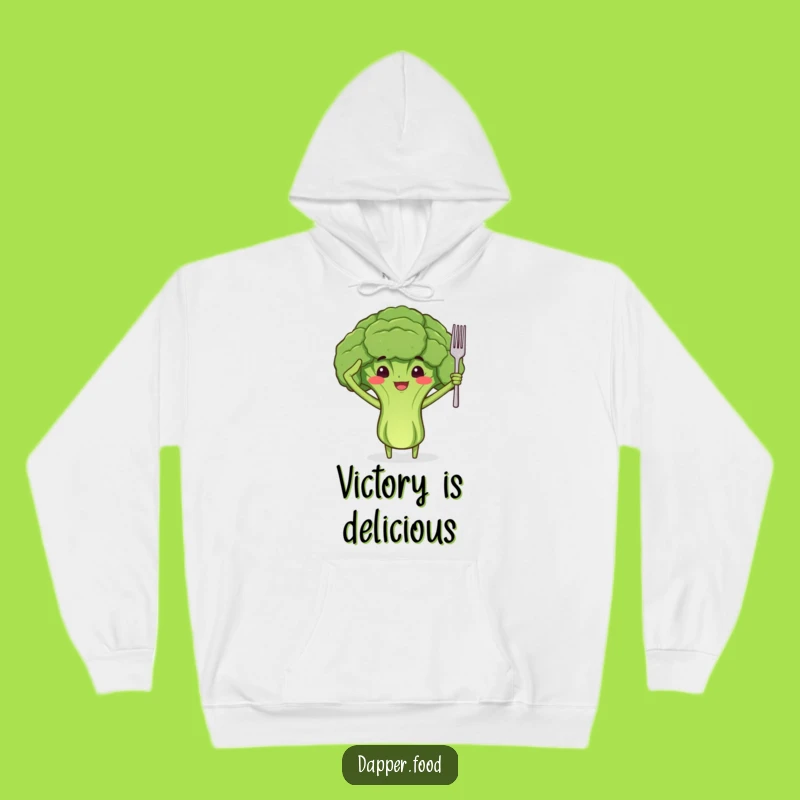 Cozy Funny Proud Broccoli Salute Hoodie: Warmth & Wit Gift