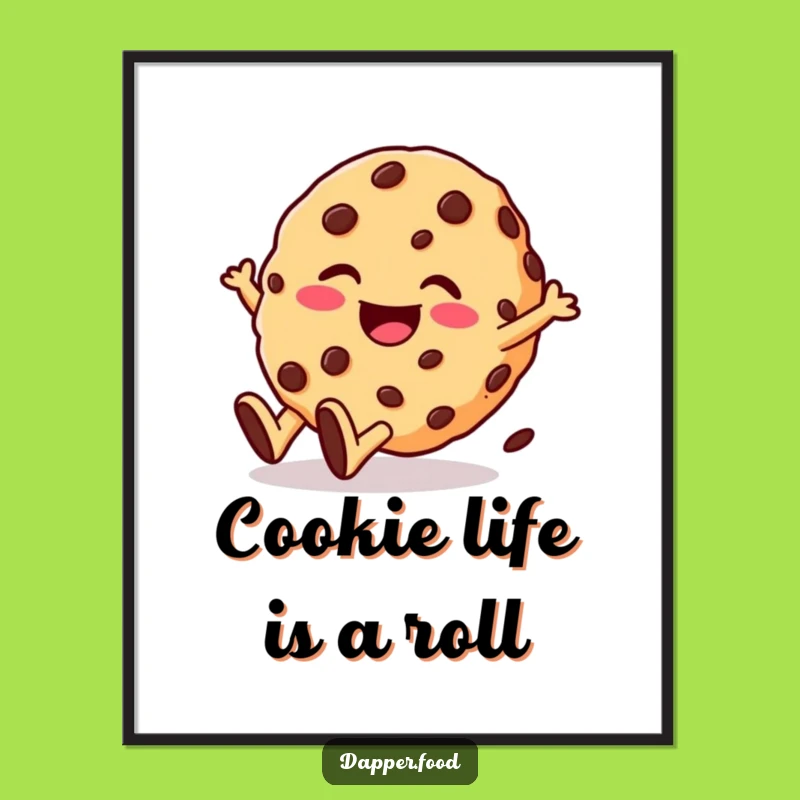 Funny Printable Wall Art: Free Giggling Cookie Download for Quirky Home Decor