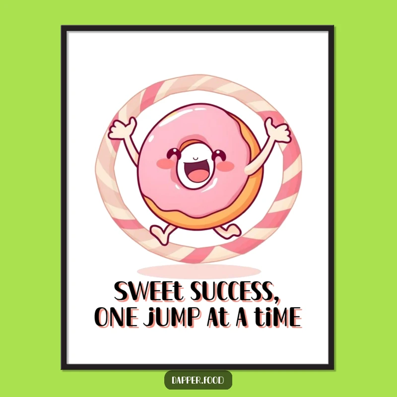 Free Printable Donut Wall Art: Sweet Jumping Fun, Whimsical Candy Hoop Downloadable Decor!
