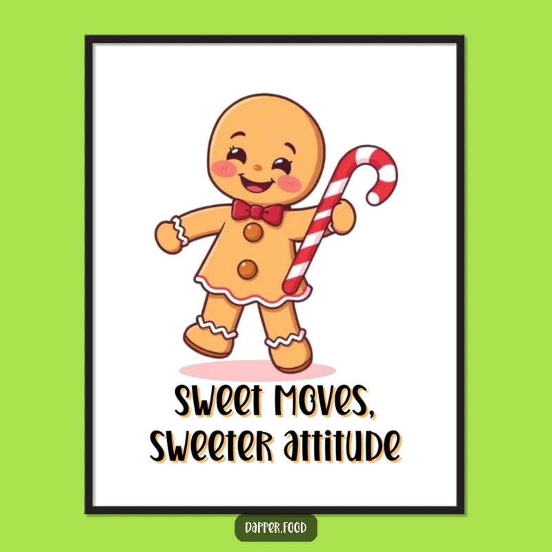 Funny Free Printable Gingerbread Man Wall Art - Festive Downloadable Decor with Flair