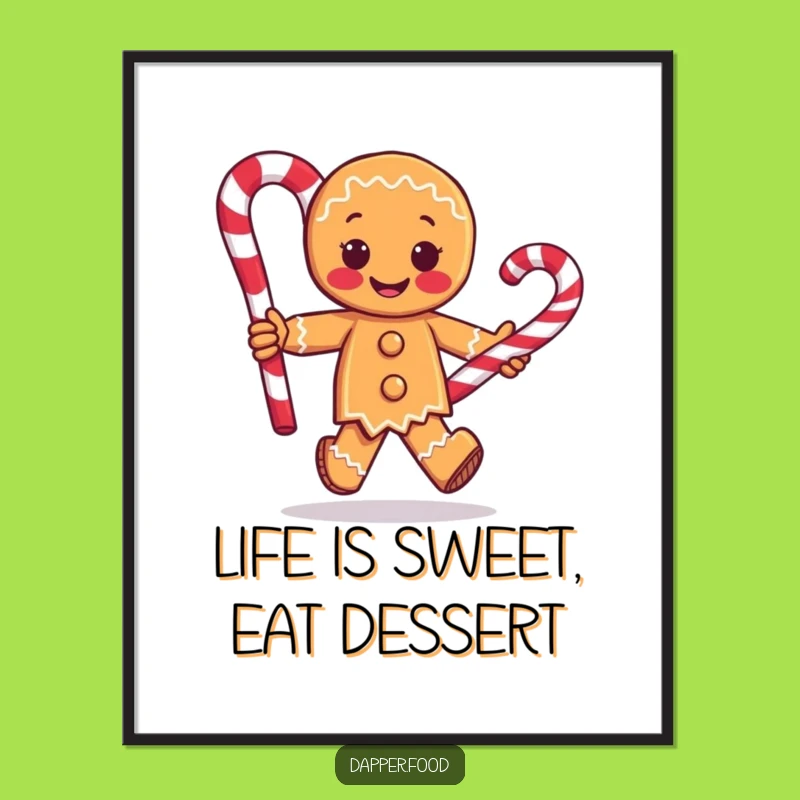 Free Printable Gingerbread Man Wall Art: Funny Downloadable Decor for Whimsical Spaces