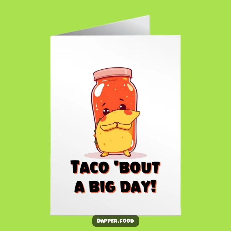 Free Printable Birthday Card: Taco & Salsa Hug - Humorous Downloadable Gift!