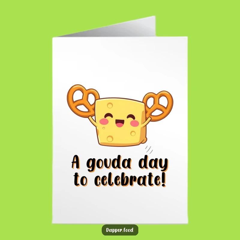 Free Printable Funny Cheese Birthday Card: Fly High with Pretzel Wings, A Cheesy Downloadable Gift!