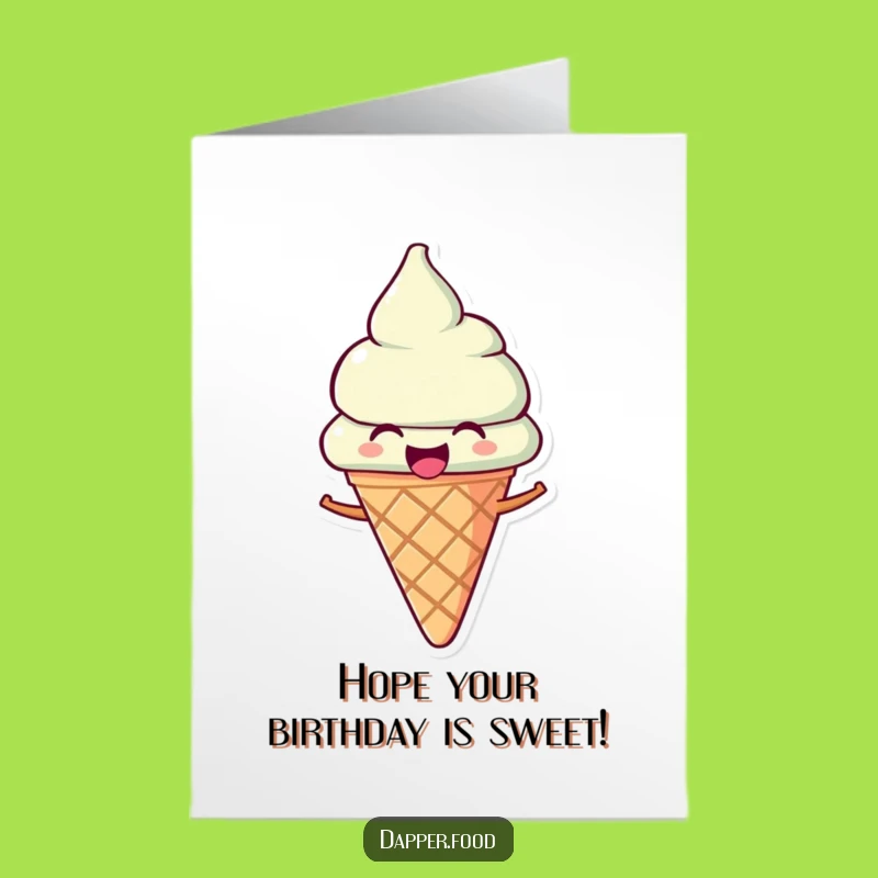 Free Printable Ice Cream Birthday Card: Funny Downloadable Gift for a Sweet Celebration