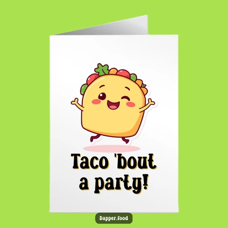 Free Printable Taco Dance Birthday Card: Funny Downloadable Gift for Fiesta Fun