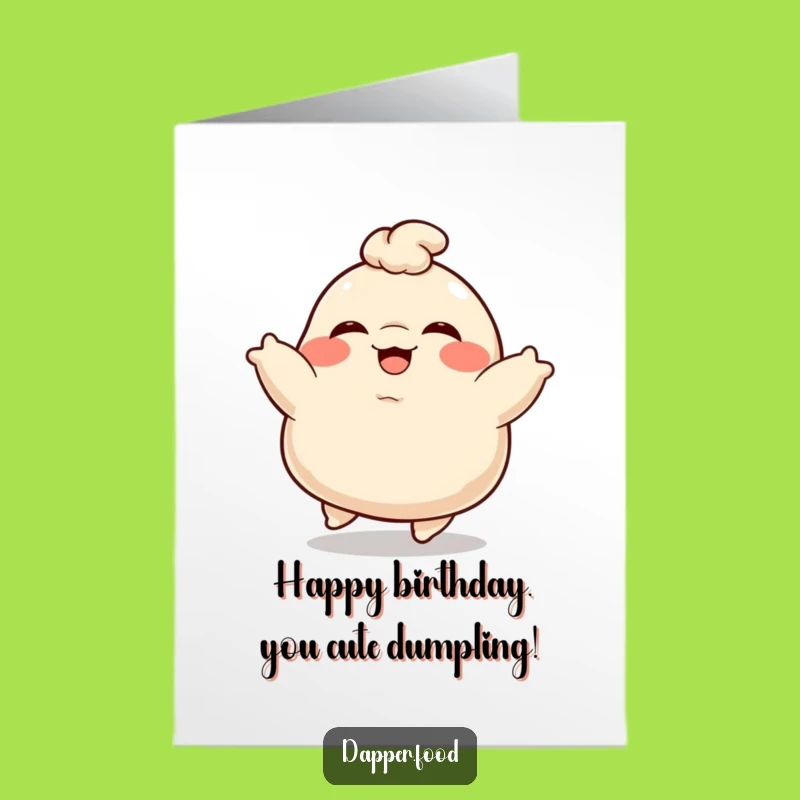 Free Printable Dumpling Birthday Card: Funny Downloadable Gift for a Bouncing Celebration